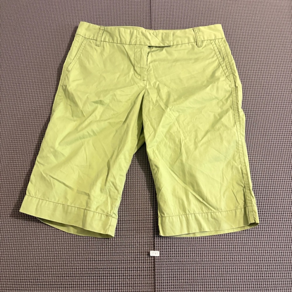 J.Crew Womens City Fit Broken-In Chino Shorts Lime Green Size 4